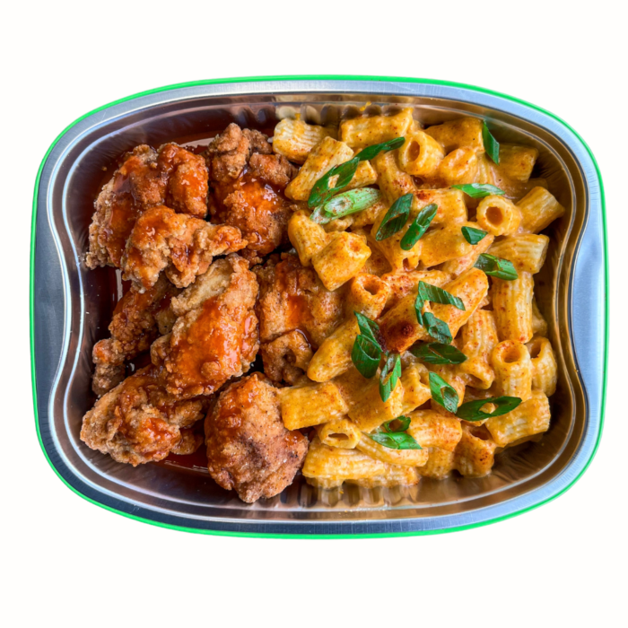 K2G Mac n Cheese Poulet PopCorn au "Miel" Épicé