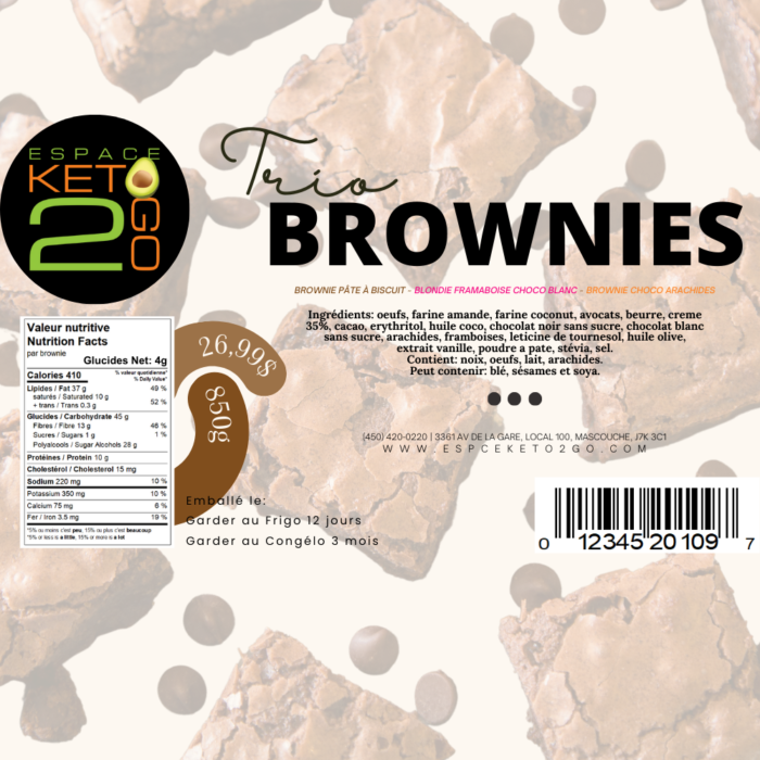 trio brownies keto2go